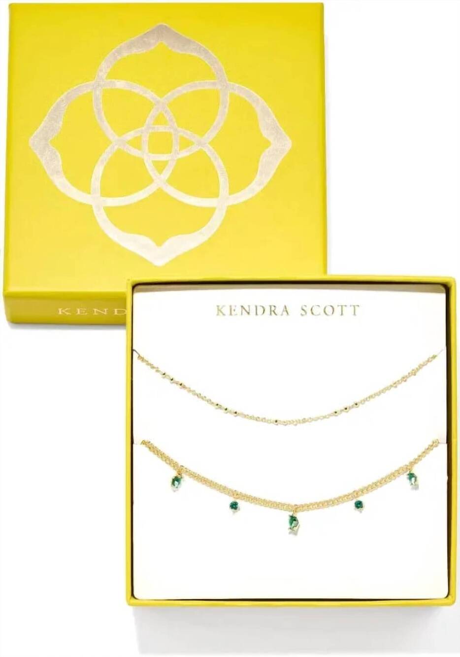 NEW KENDRA SCOTT meridith necklace set - 2 piece in green